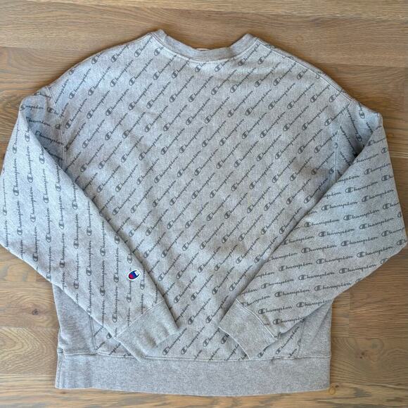 Champion Reverse Weave Diagonal Logo Crewneck Sweatshirt Women’s Size XL - Picture 5 of 7